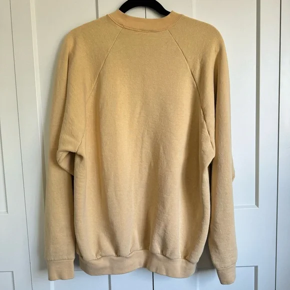 Vintage Quilted Pale Yellow Sweatshirt - Picture 3 of 7